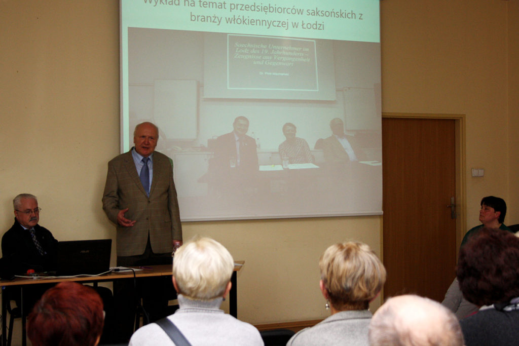 Der Vorstandsvorsitzende Ralph Lungwitz stellte die Stadt Chemnitz mit einem Vortrag in Łódź vor. 