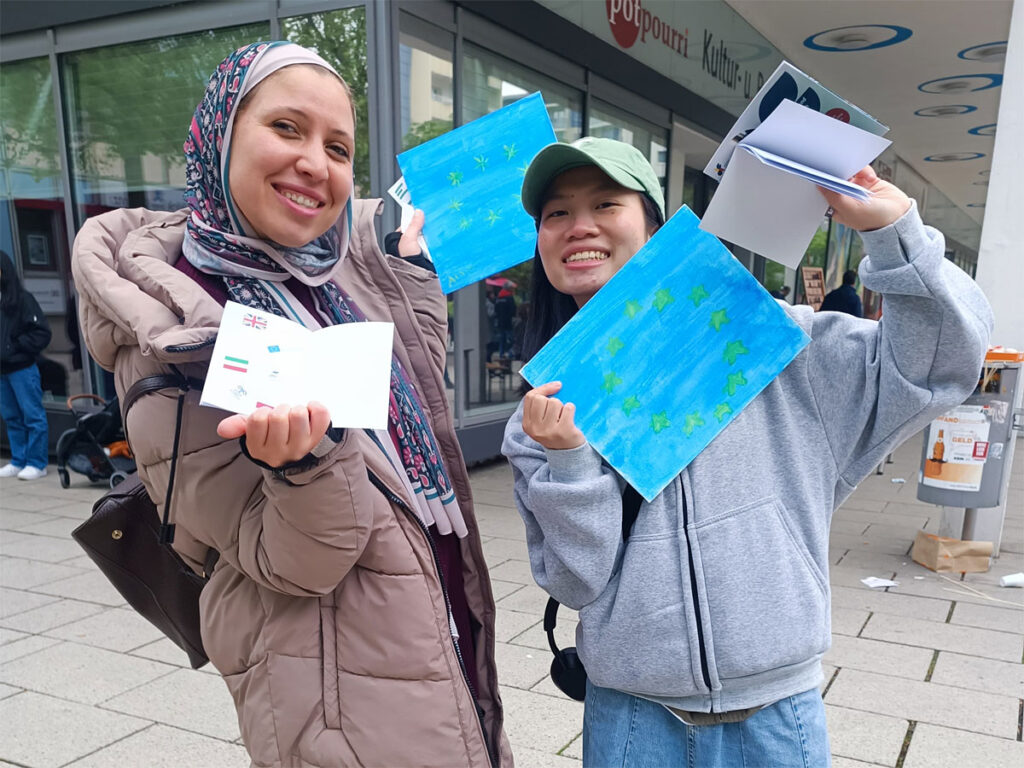 Besucher unseres Standes beim Europäischen Nachbarschaftsfest in 2026
